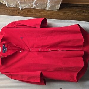 Ralph Lauren Vibrant Red Button-Down Shirt Blake XL